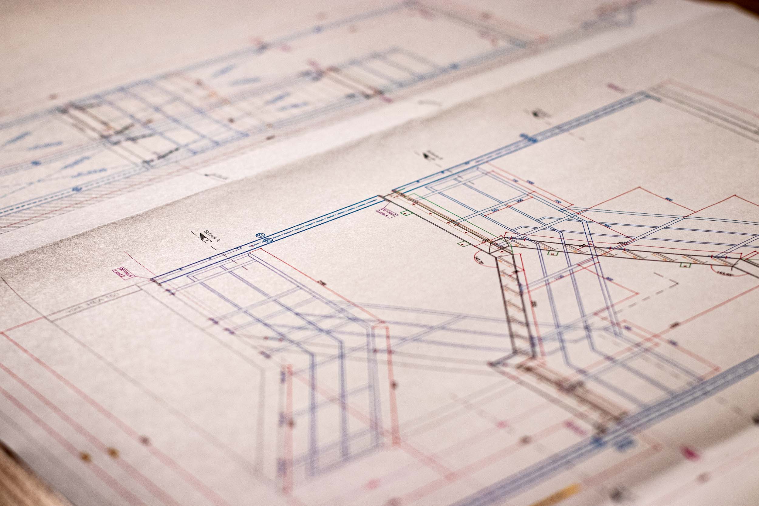 Planung und Skizze einer Treppe